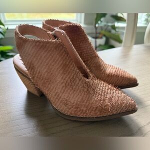 Antelope Hela leather slingback Women's booties sz 37 6.5 EUC